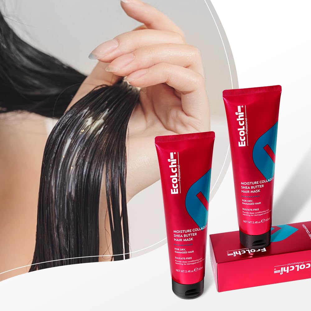 ECOLCHIPRO with shea butter and collagen visuals conveying natural moisture benefits