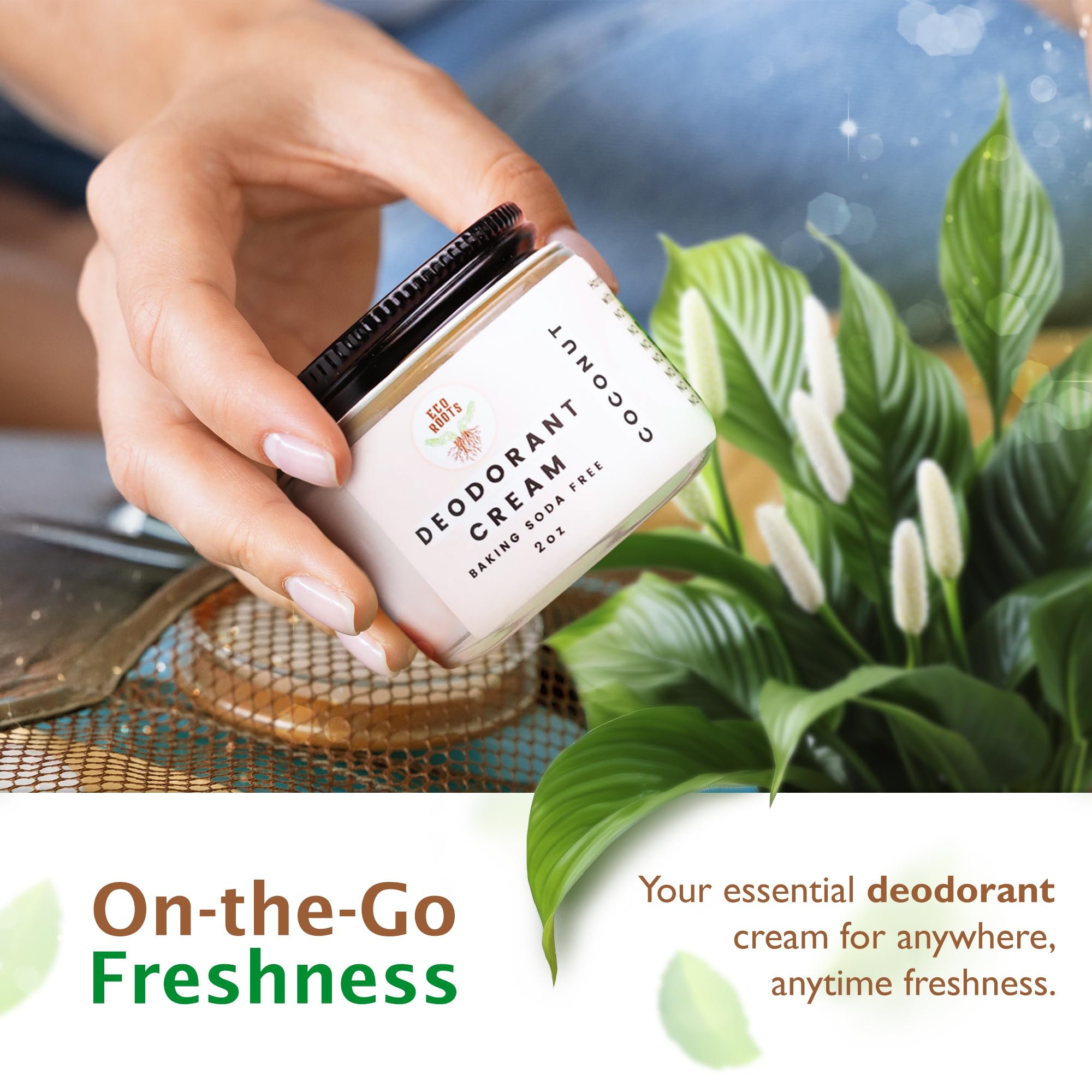 ECO ROOTS packaging label detail emphasizing ingredient transparency benefit