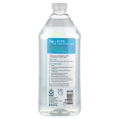 ECOS pouch pouring into a pump bottle illustrating easy refill and waste reduction benefit