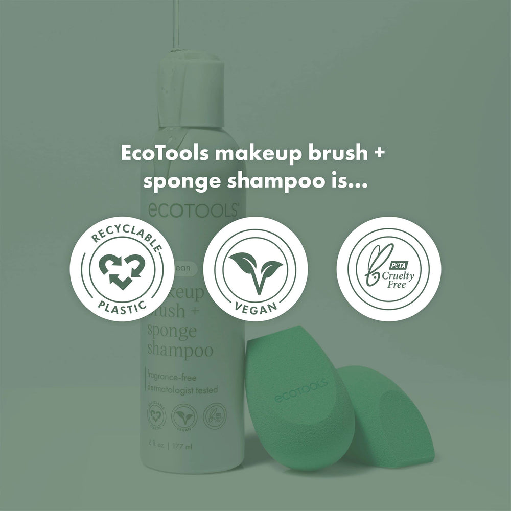 EcoTools bottle on bathroom shelf showing easy access in routine