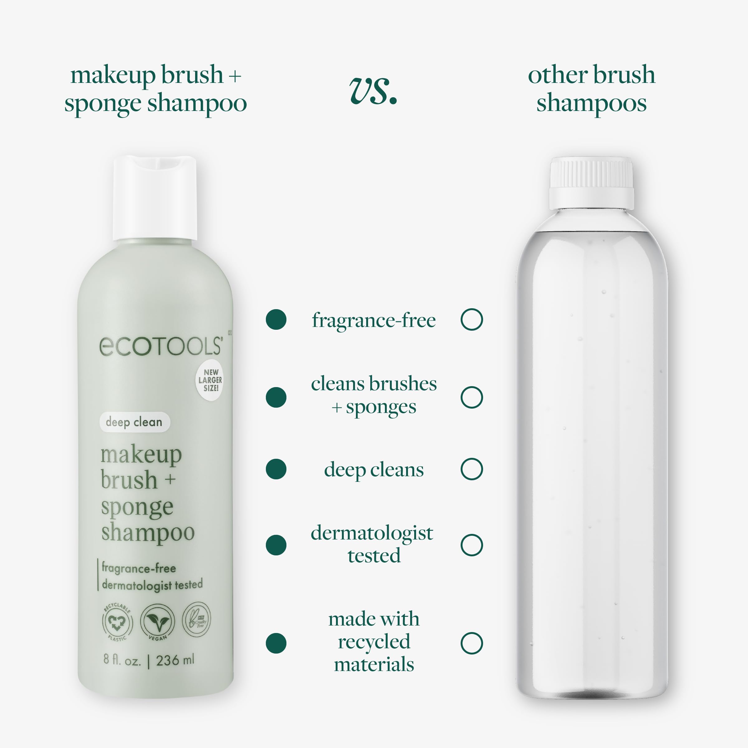 EcoTools cleaning a brush under water to remove makeup buildup
