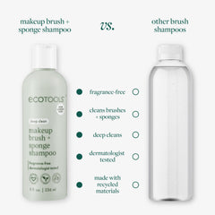 EcoTools cleaning a brush under water to remove makeup buildup