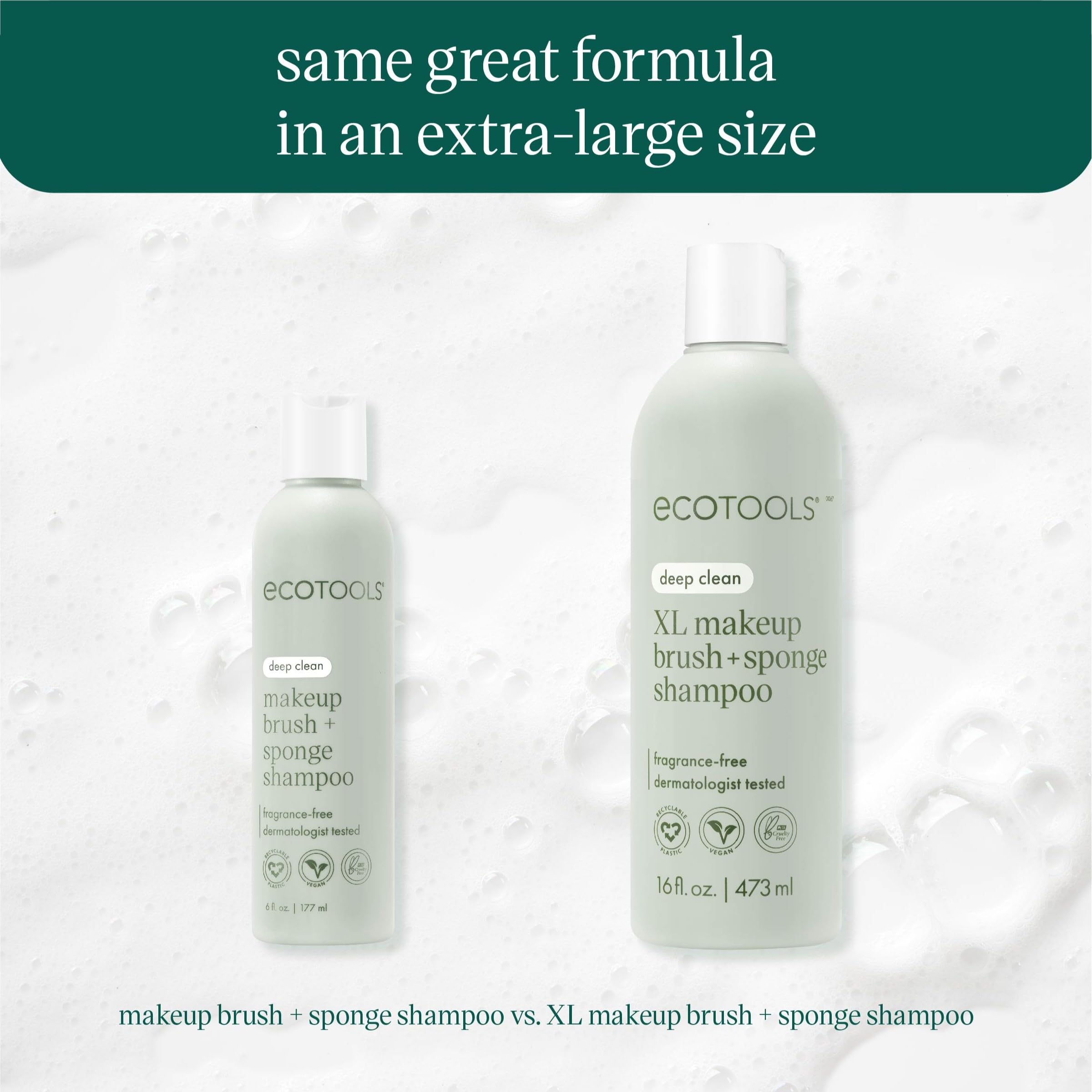 EcoTools close-up label highlighting fragrance-free and vegan benefits