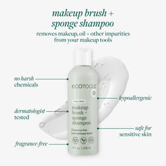 EcoTools pump dispensing shampoo demonstrating texture and control