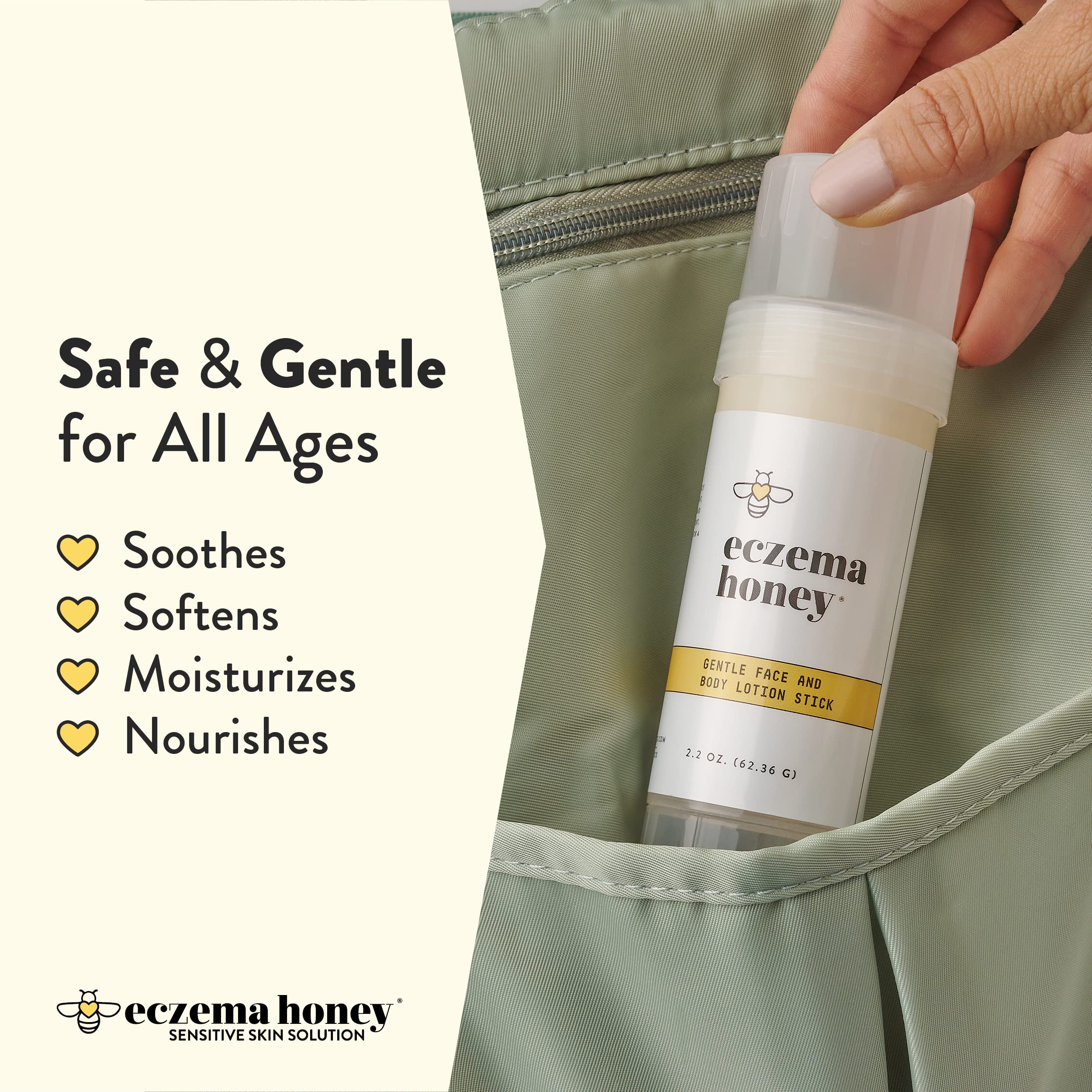 ECZEMA HONEY application on hand demonstrates targeted relief and comfort