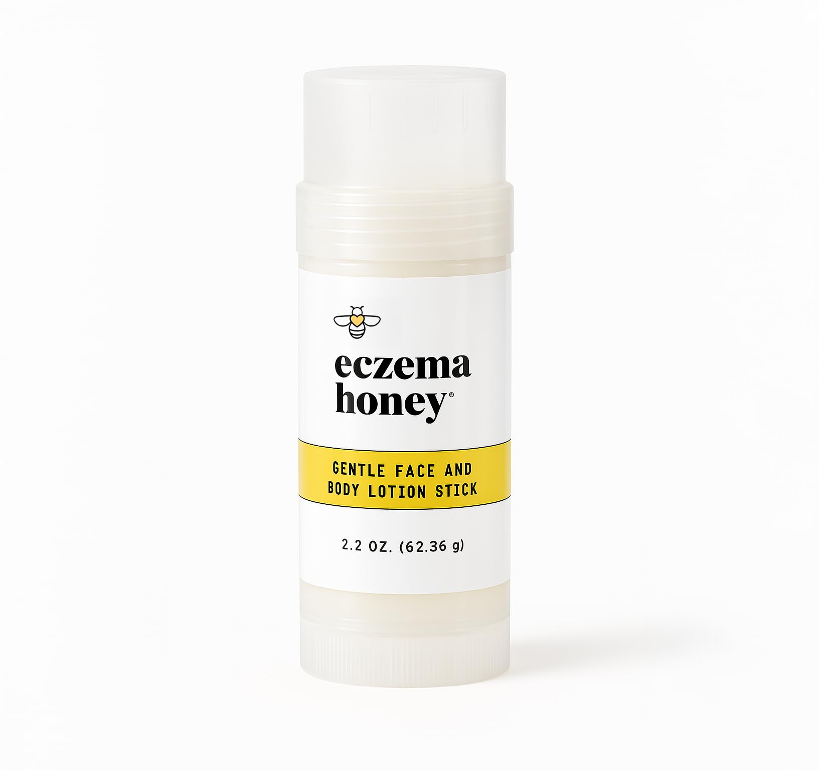 ECZEMA HONEY lotion stick front view shows compact, travel-friendly container