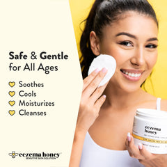ECZEMA HONEY cotton texture detail demonstrating gentle, non-abrasive surface