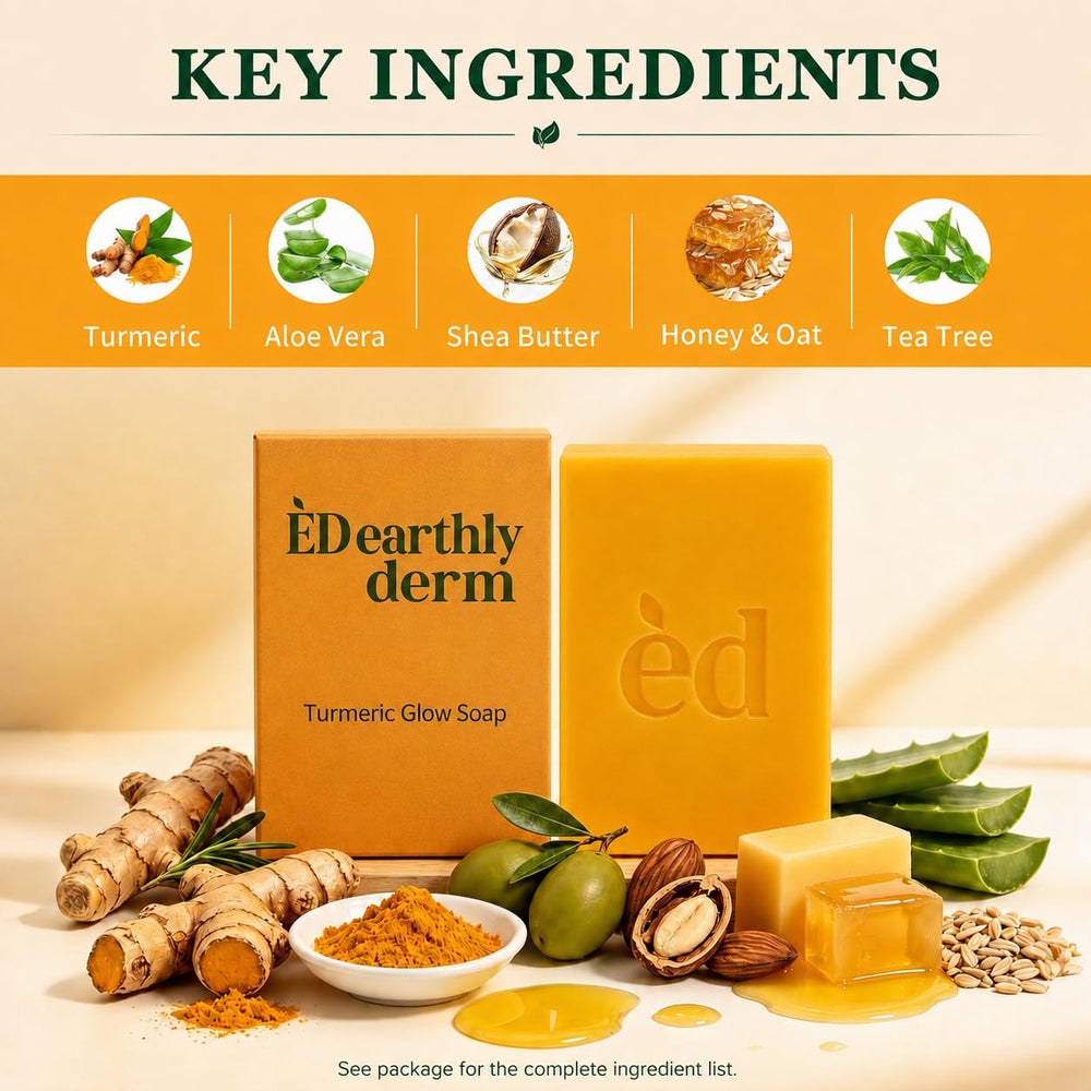 ED EARTHLY DERM HONAVE bar in hand showing size and travel convenience