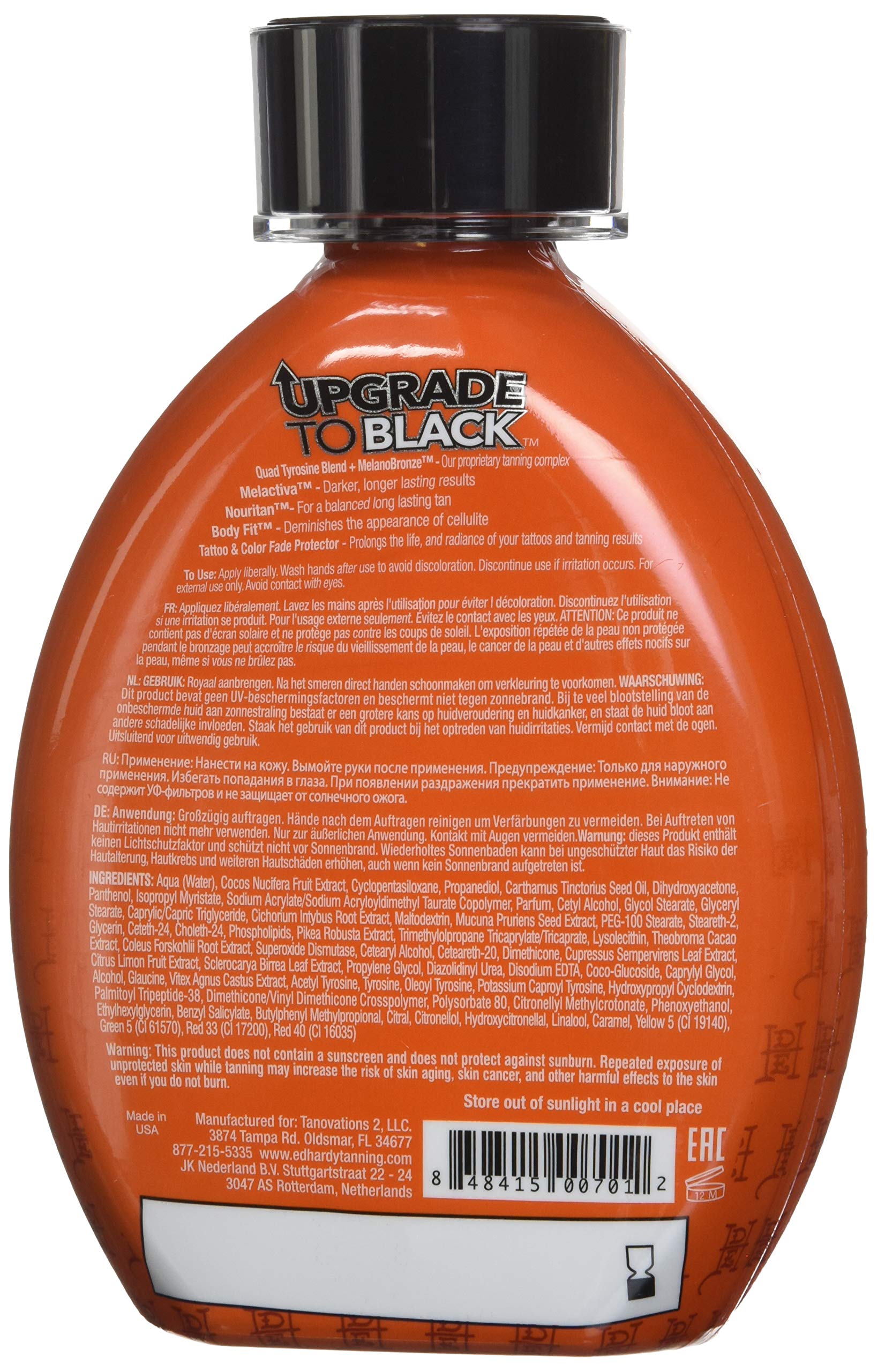Ed Hardy lotion texture close-up showing rich color and smooth absorption