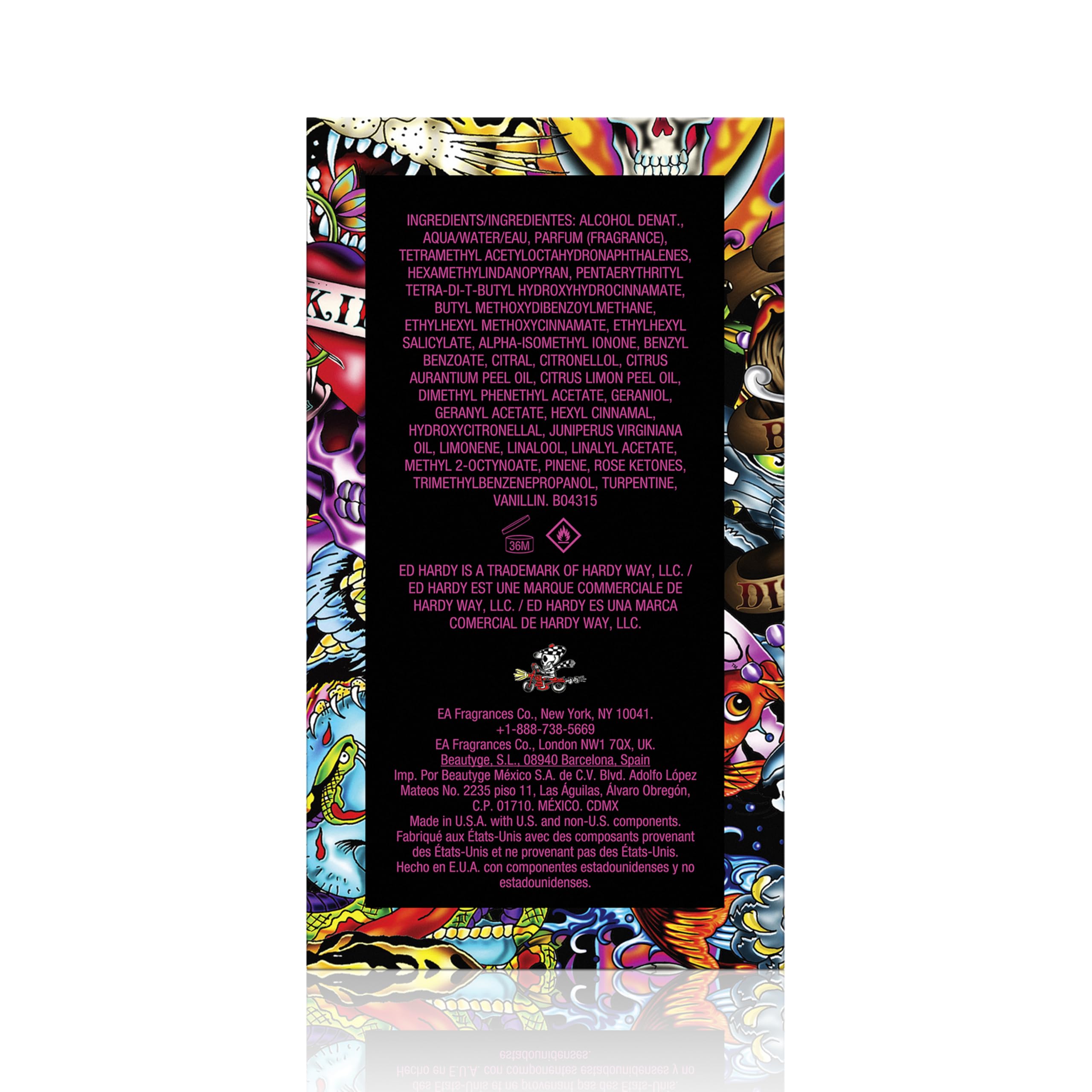 ED HARDY bottle held in hand showing size and portability benefit
