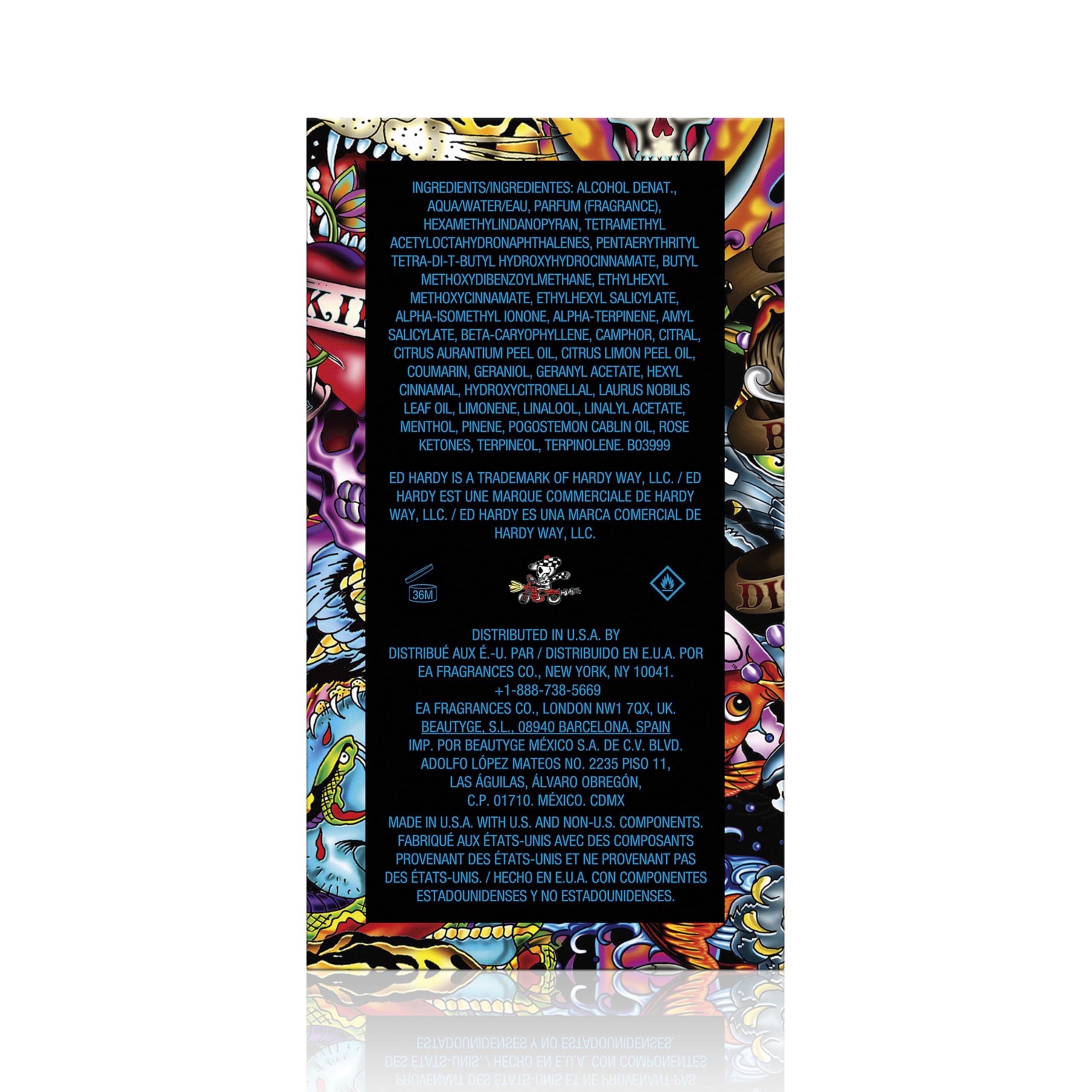 ED HARDY spray in use on wrist demonstrating easy application benefit