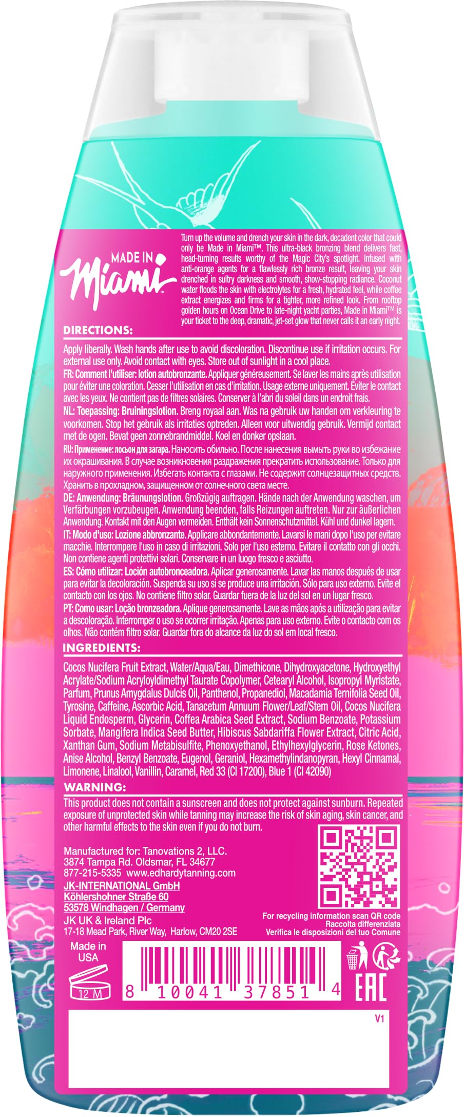 ED HARDY lotion texture close-up displaying rich, creamy bronzing formula for smooth application