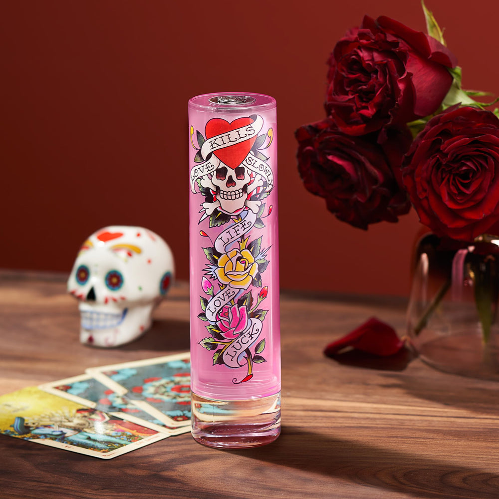 Ed Hardy worn in evening setting showing confident, alluring atmosphere
