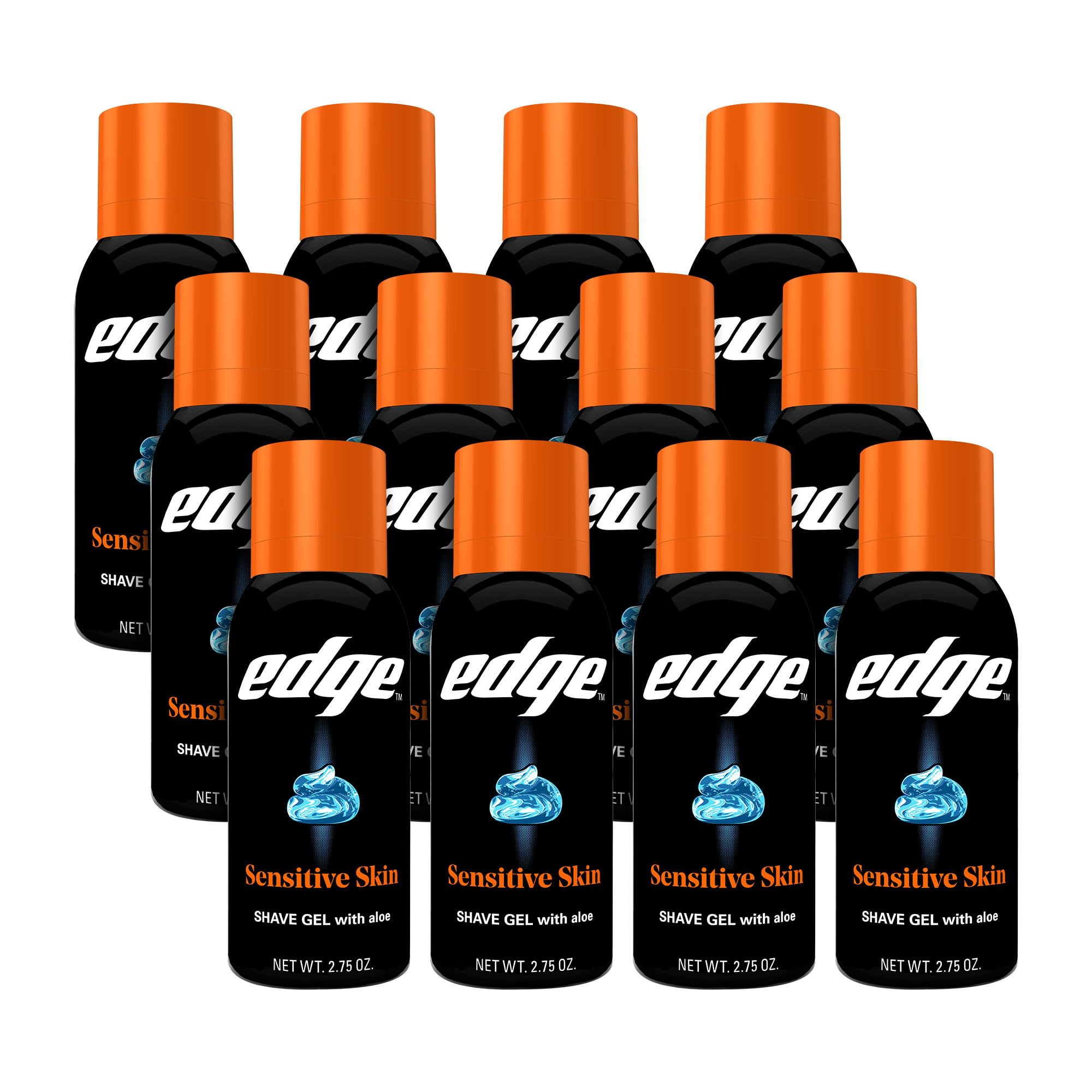 Edge front packaging showing shave gel and benefits