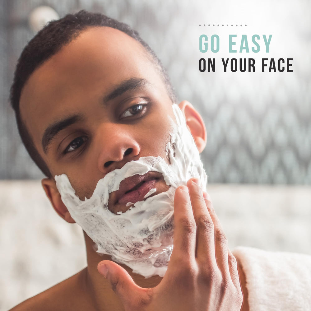 Edge in bathroom lifestyle setting showing refreshed post-shave appearance