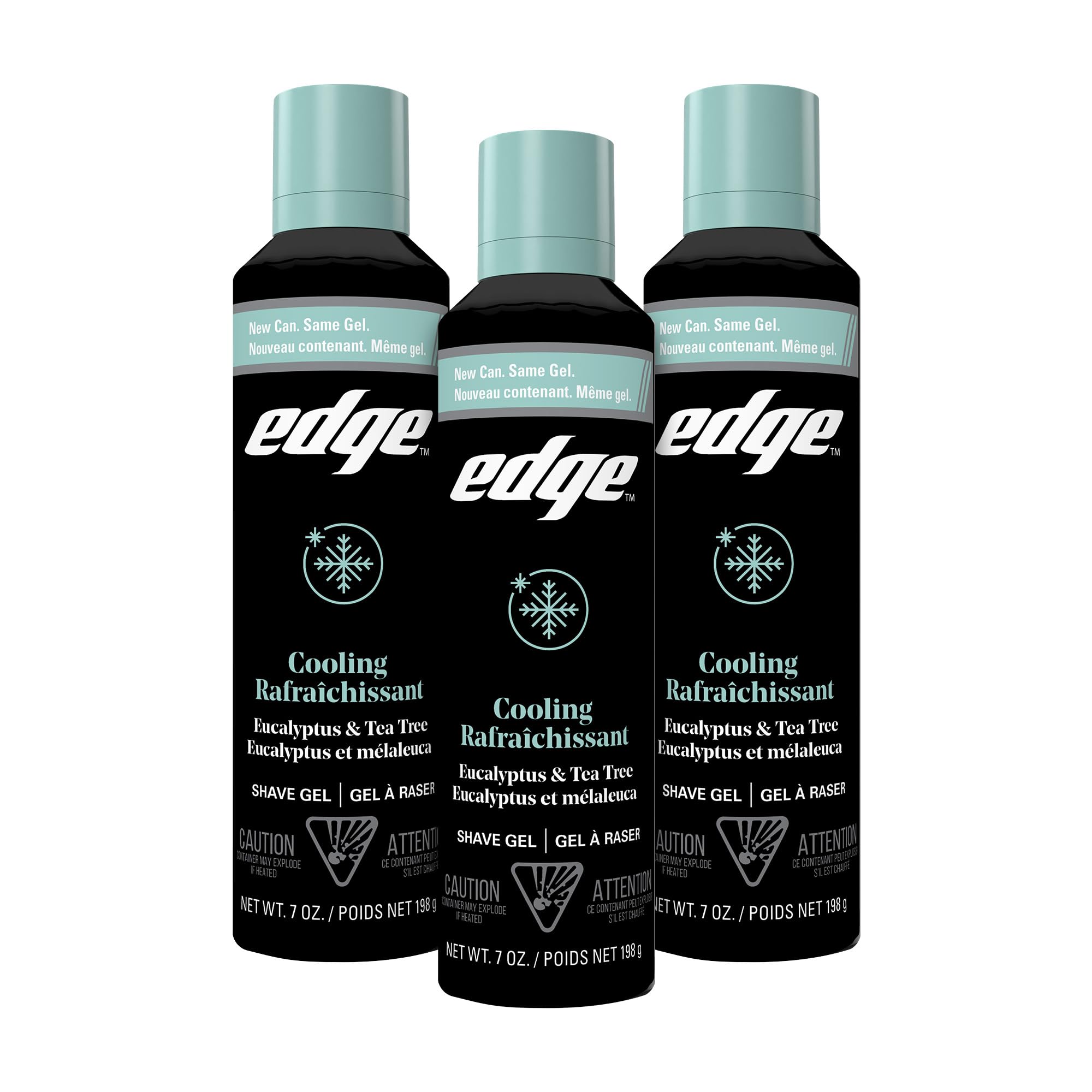 Edge front packaging showing can and label for quick identification and benefit