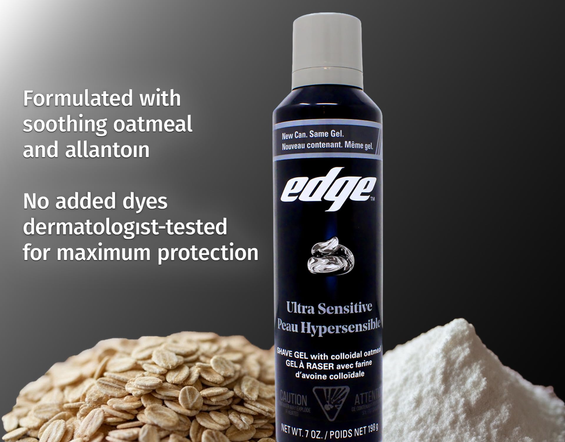 Applying Edge gel on a damp face to show reduced friction and comfortable shave