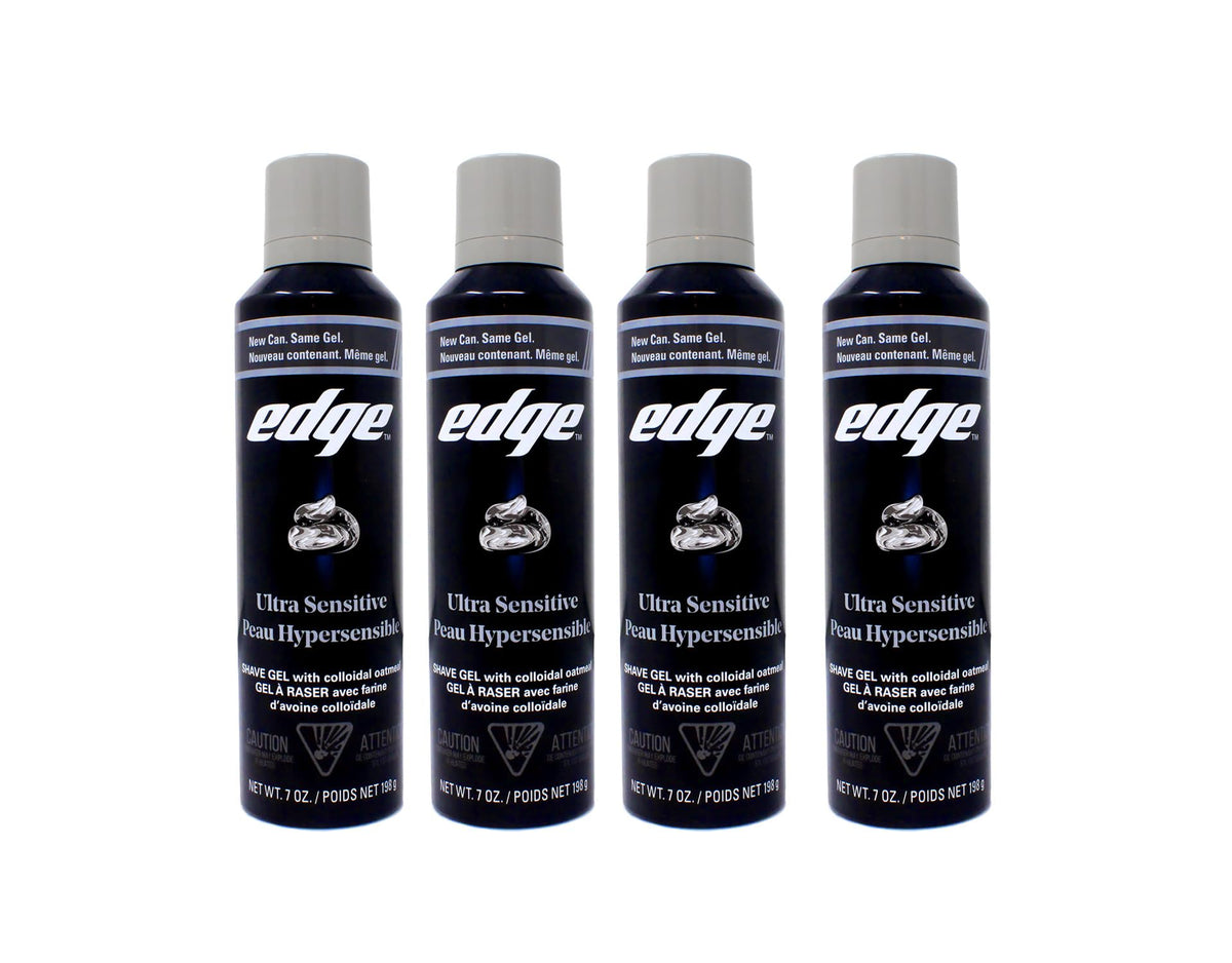 Edge bottle front packaging showing fragrance-free gel and soothing benefits