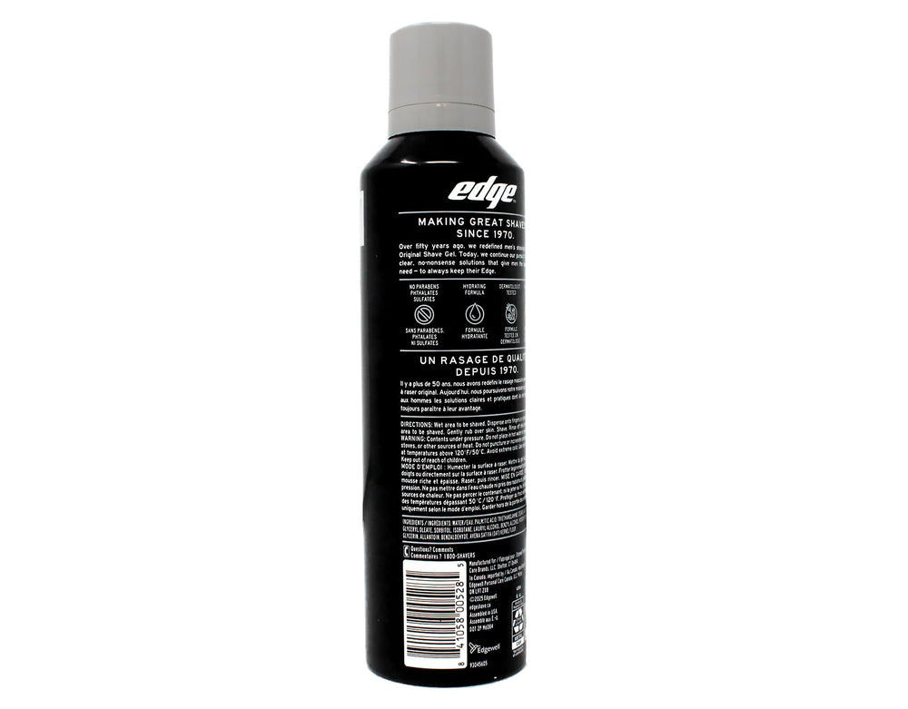 Close-up of Edge gel texture highlighting clear lubricating formula for smooth glide