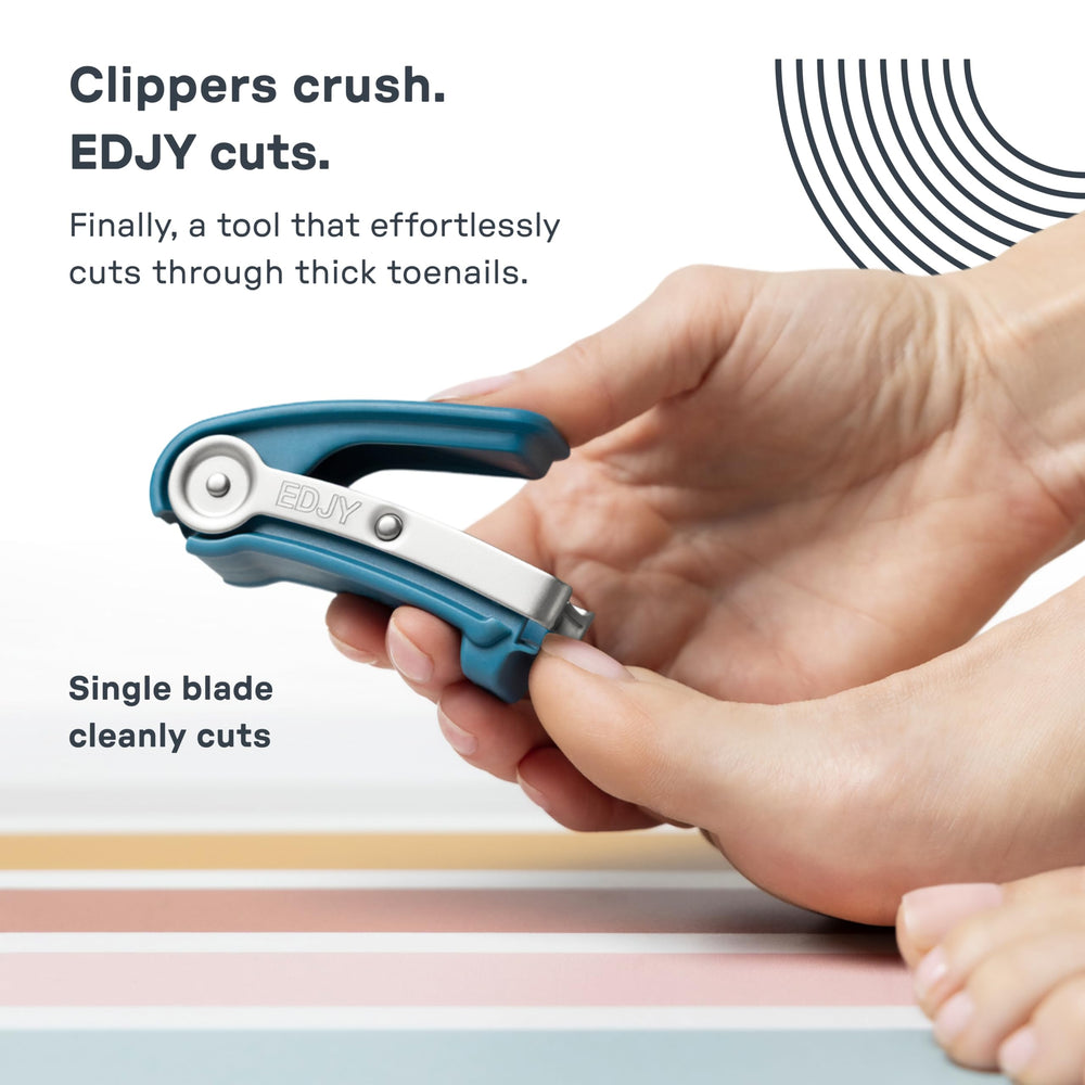 EDJY closeup of single blade highlighting surgical-grade edge for clean cuts