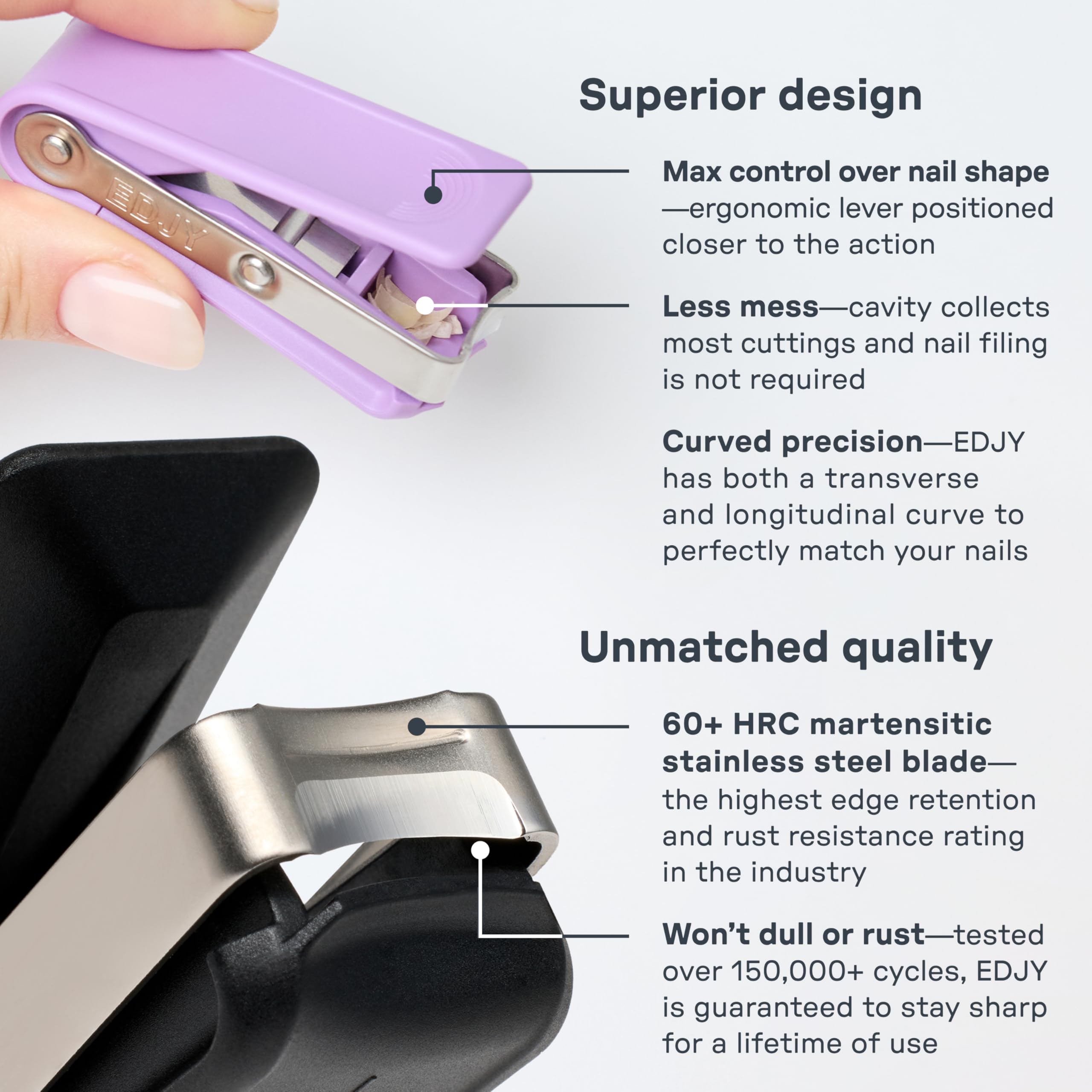 EDJY two-pack laid flat for household use and travel-ready convenience