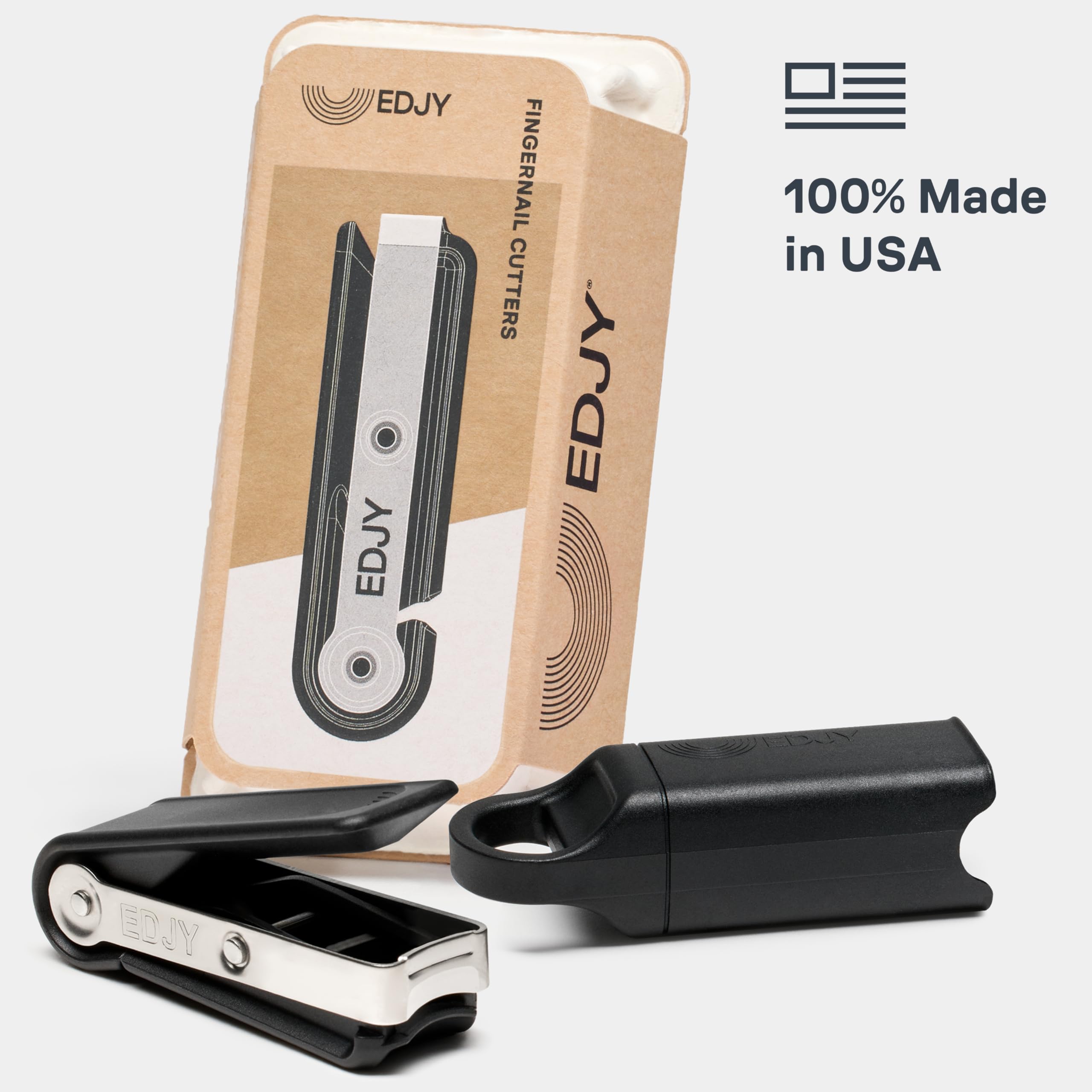 EDJY size comparison with coin displaying compact scale and portability