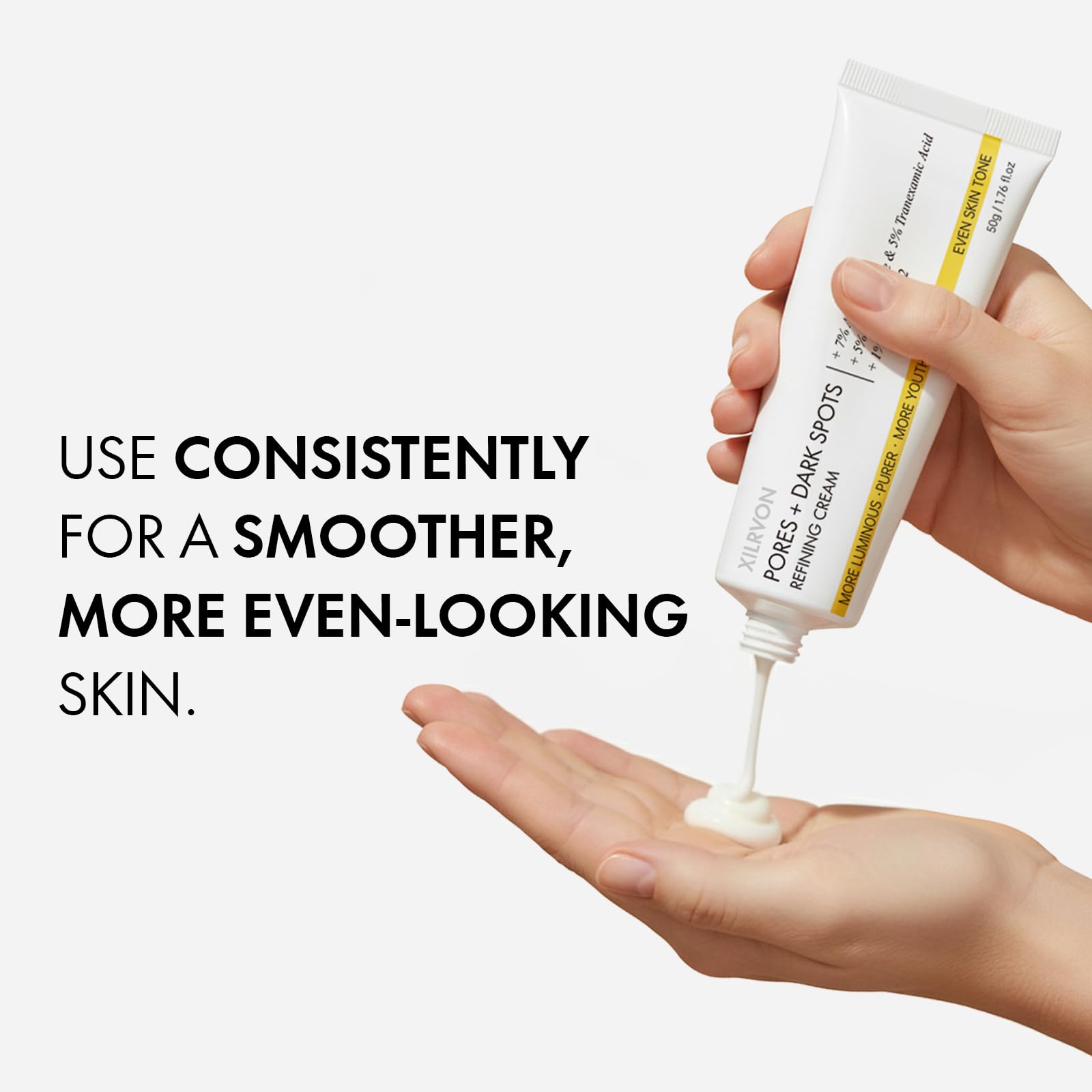 EELHOE product on bathroom vanity in lifestyle scene suggesting daily routine