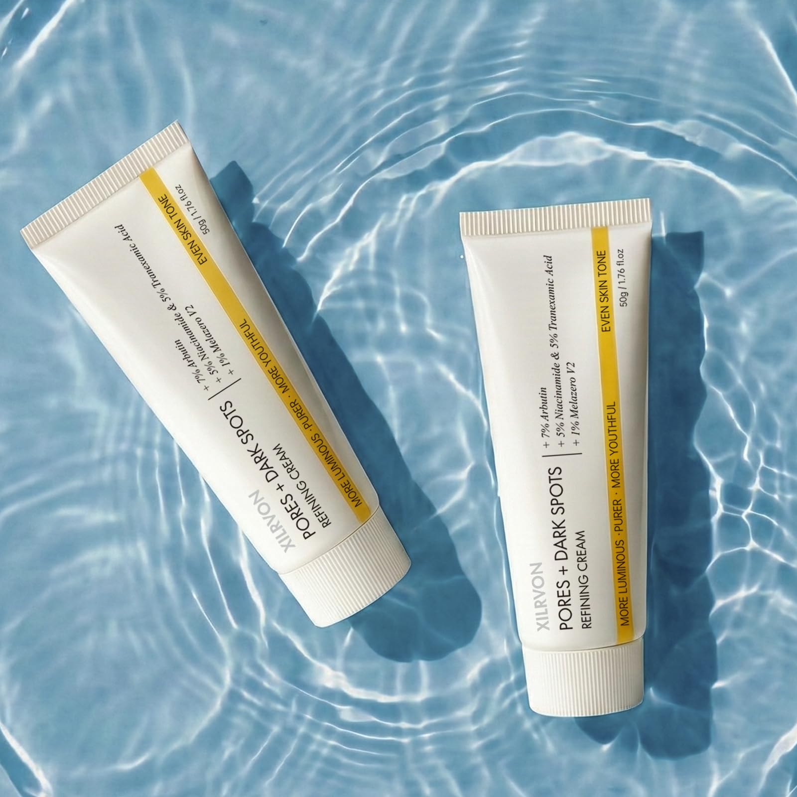 EELHOE label with ingredient list highlighting arbutin and niacinamide actives