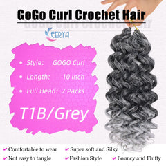 EERYA GoGo Curl installed on model displaying shoulder-length volume and stylish look