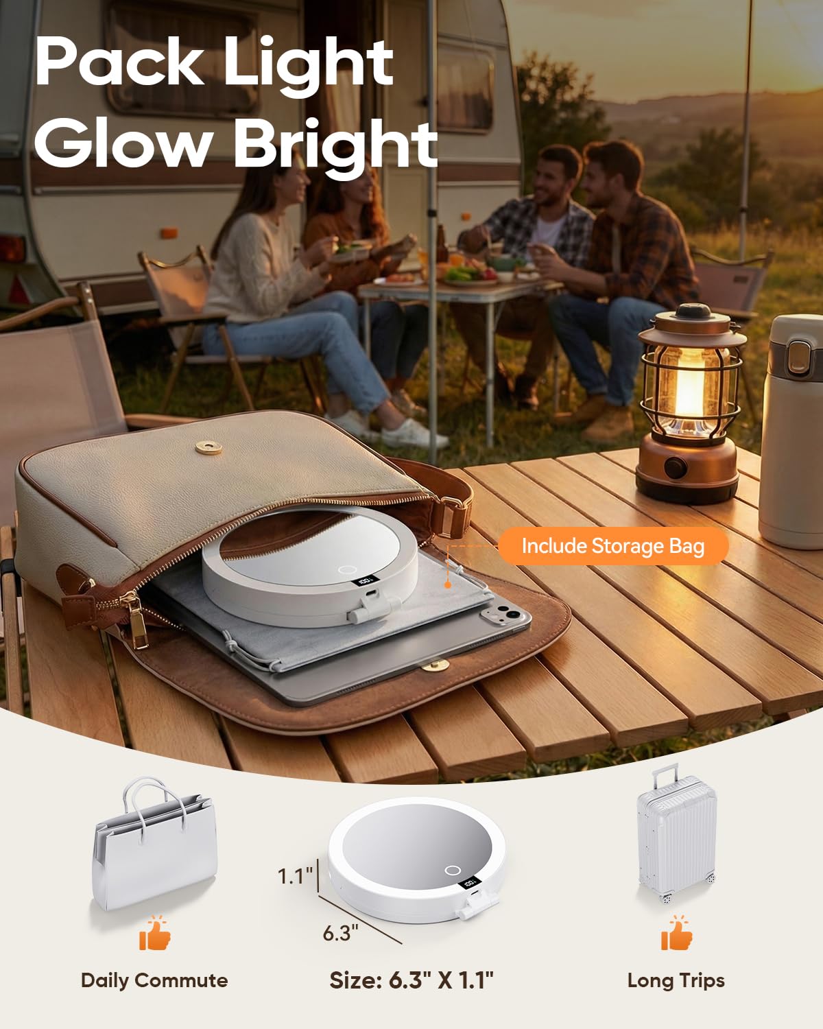 eeuuty folded flat for travel, highlighting compact portability benefit