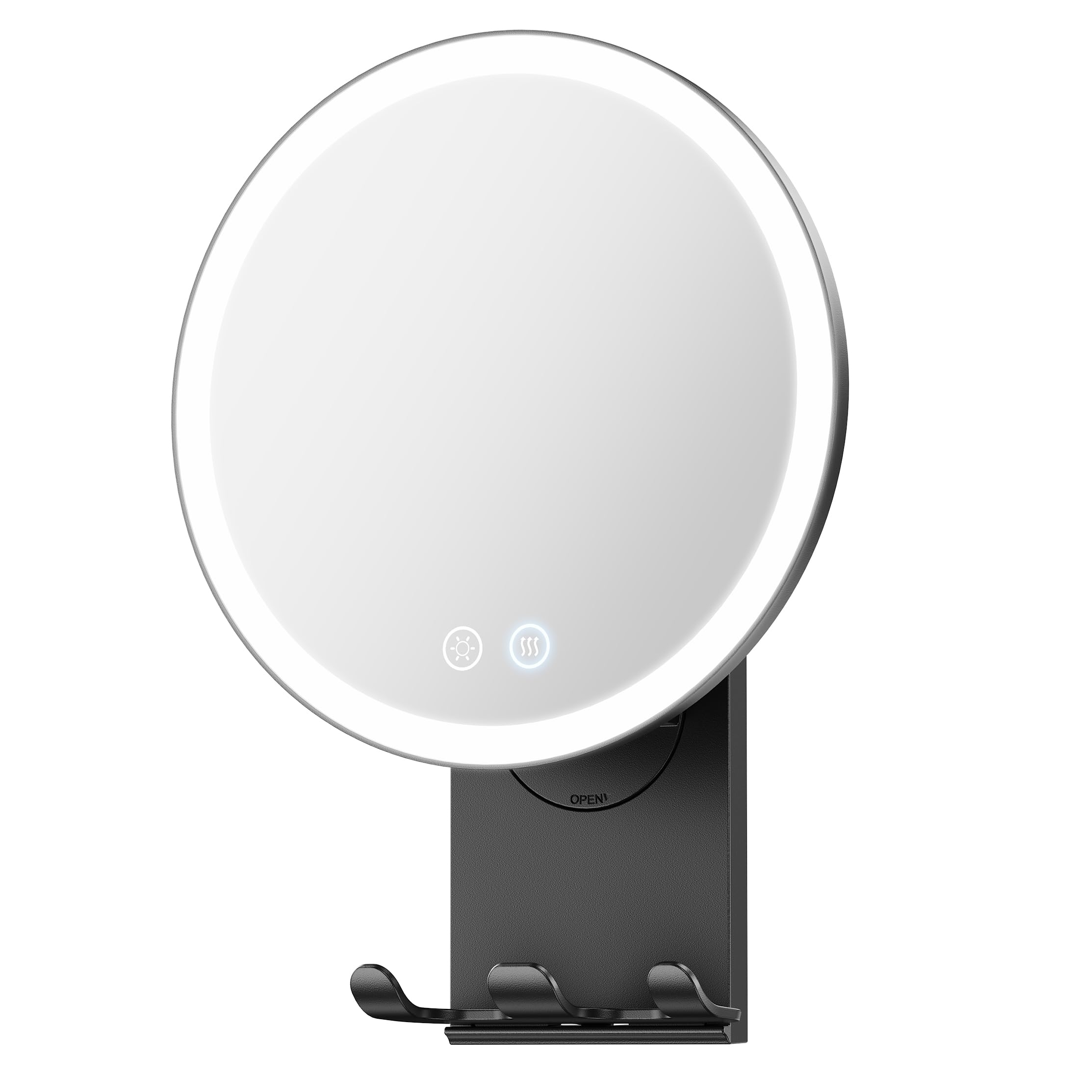 eeuuty front view LED mirror showing clear reflection and easy shaving