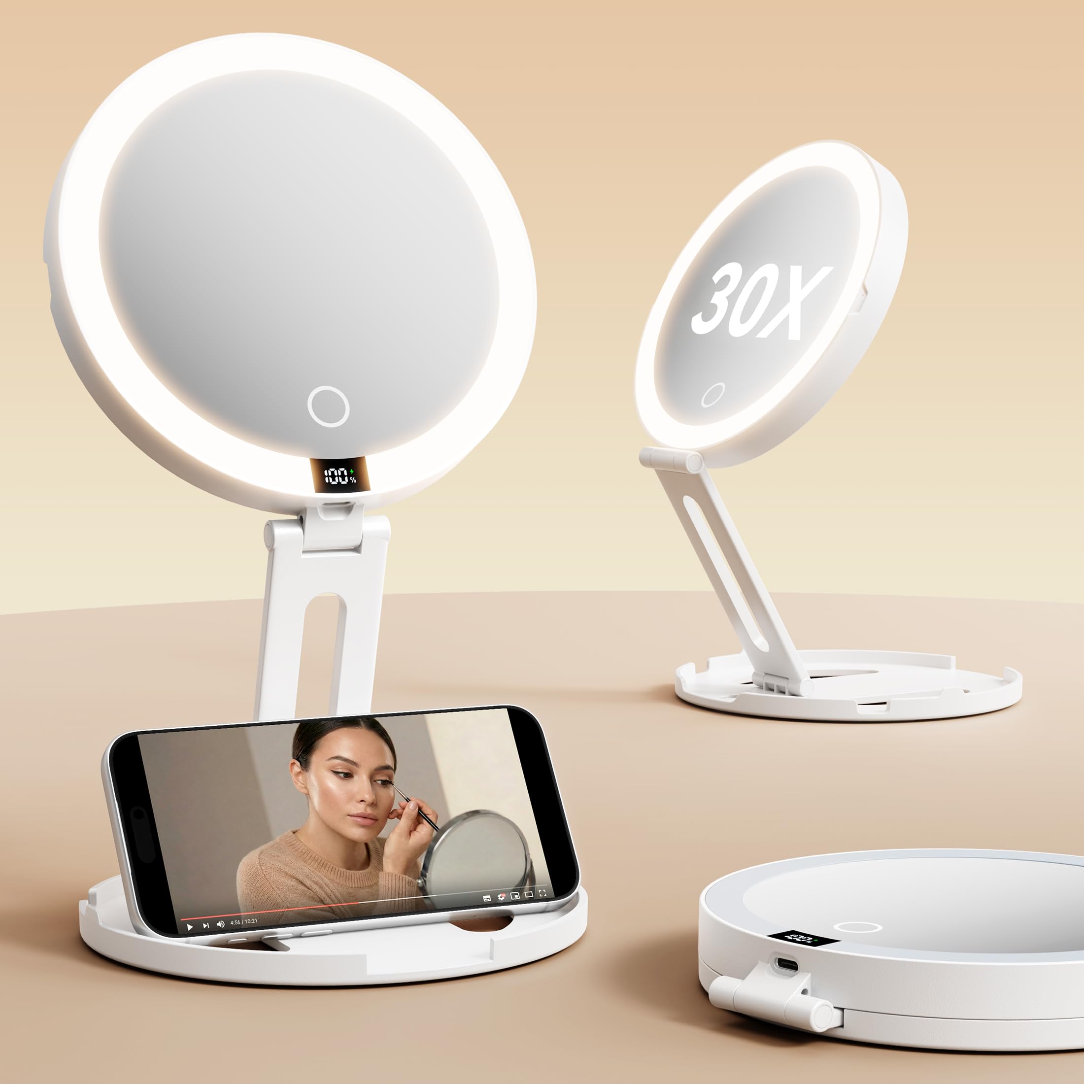 eeuuty front view with LED ring showing even, true-color lighting