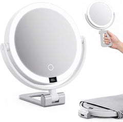 eeuuty front view lighted mirror showing bright even illumination