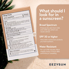 EEZYSUN close-up of squeeze packet highlighting easy application