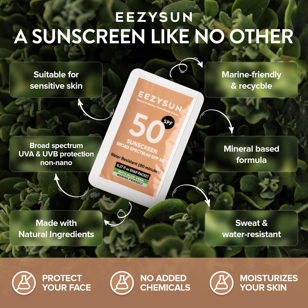 EEZYSUN mineral sunscreen texture on hand demonstrating smooth spread