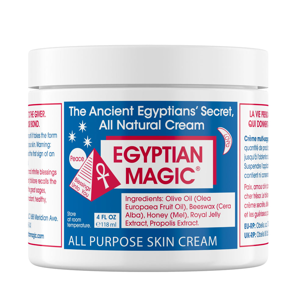 Egyptian Magic front jar view showing brand and compact 4oz convenience