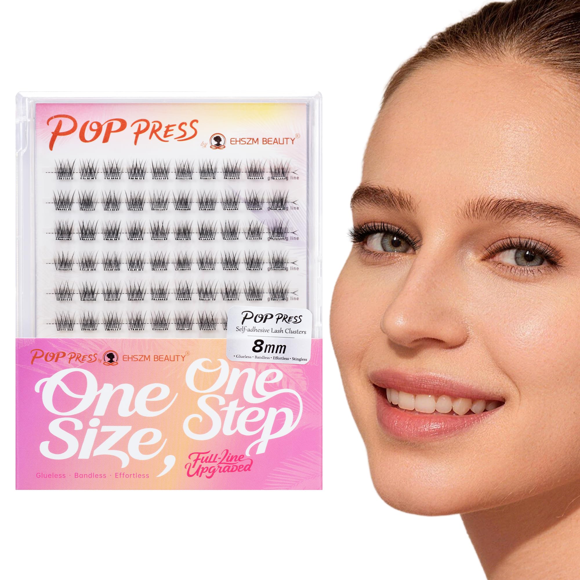 EHSZM BEAUTY front packaging showing pop press clusters and quick-apply benefit