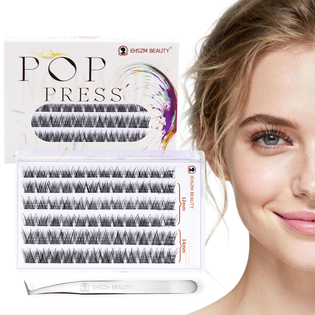 EHSZM BEAUTY kit front packaging showing compact case and applicator, travel-ready convenience