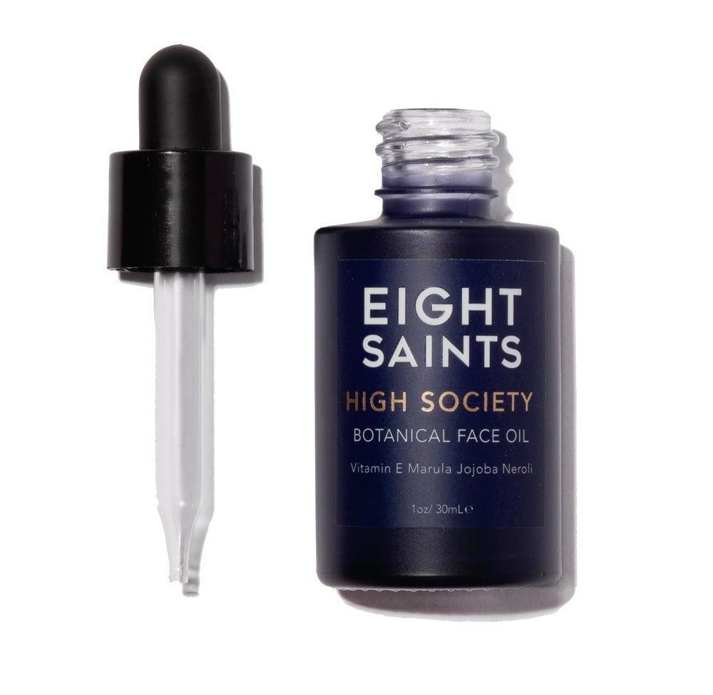 Eight Saints front bottle view showing elegant packaging and size benefit