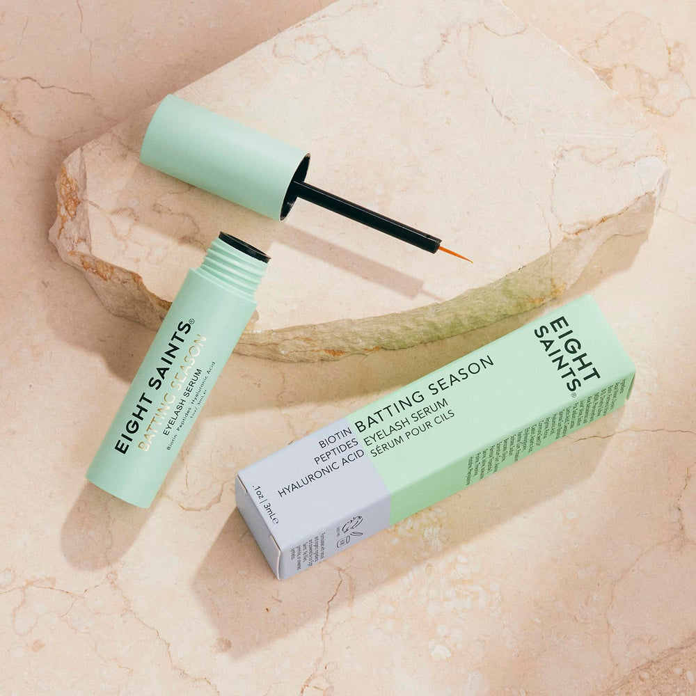 Eight Saints ingredients label highlighting biotin peptides hyaluronic acid