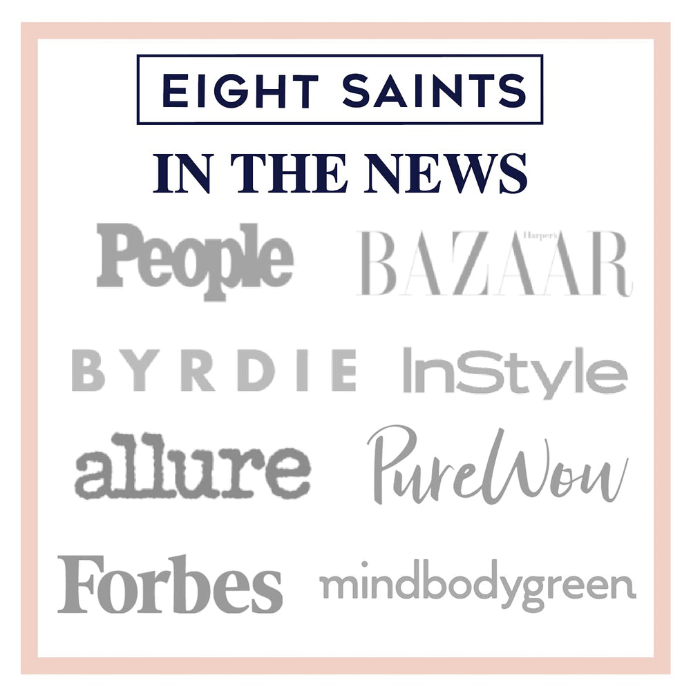 Eight Saints at bedside next to pillow portraying nightly routine and restful evening use