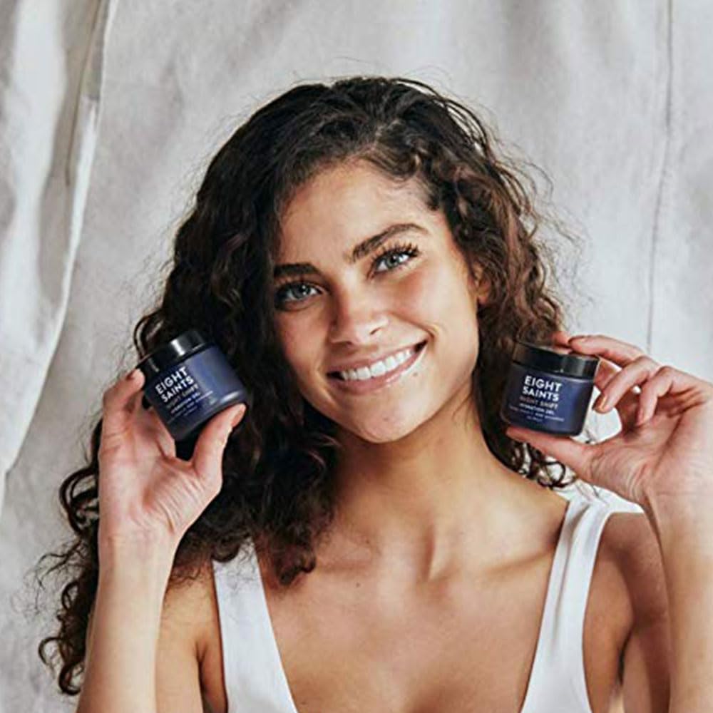 Eight Saints gel on hand showing small 2 oz scale and quick absorption benefit