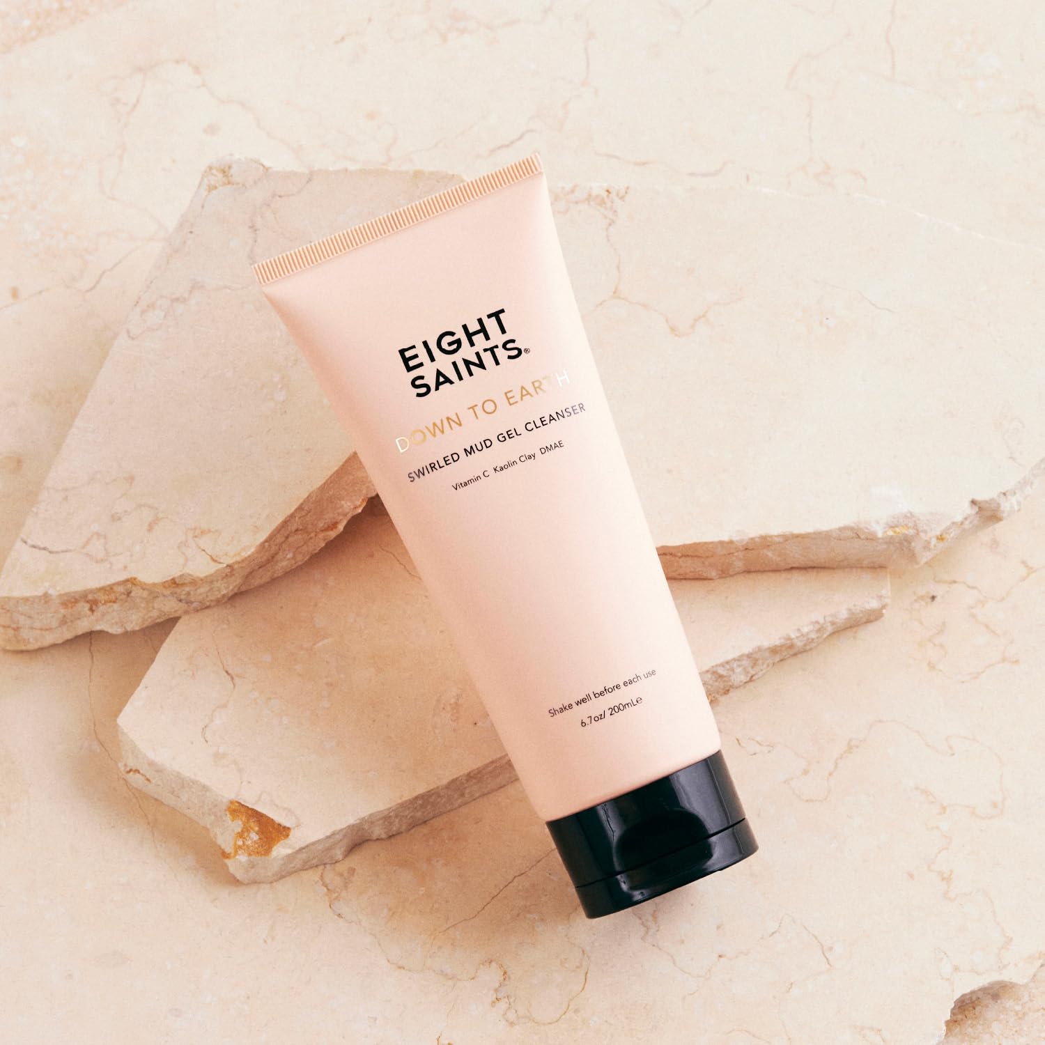 Eight Saints pump dispensing gel texture for gentle cleansing benefit