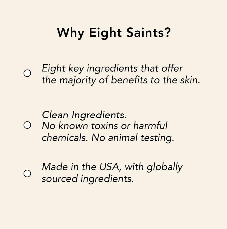Eight Saints applying serum to upper lash line demonstrating nightly use