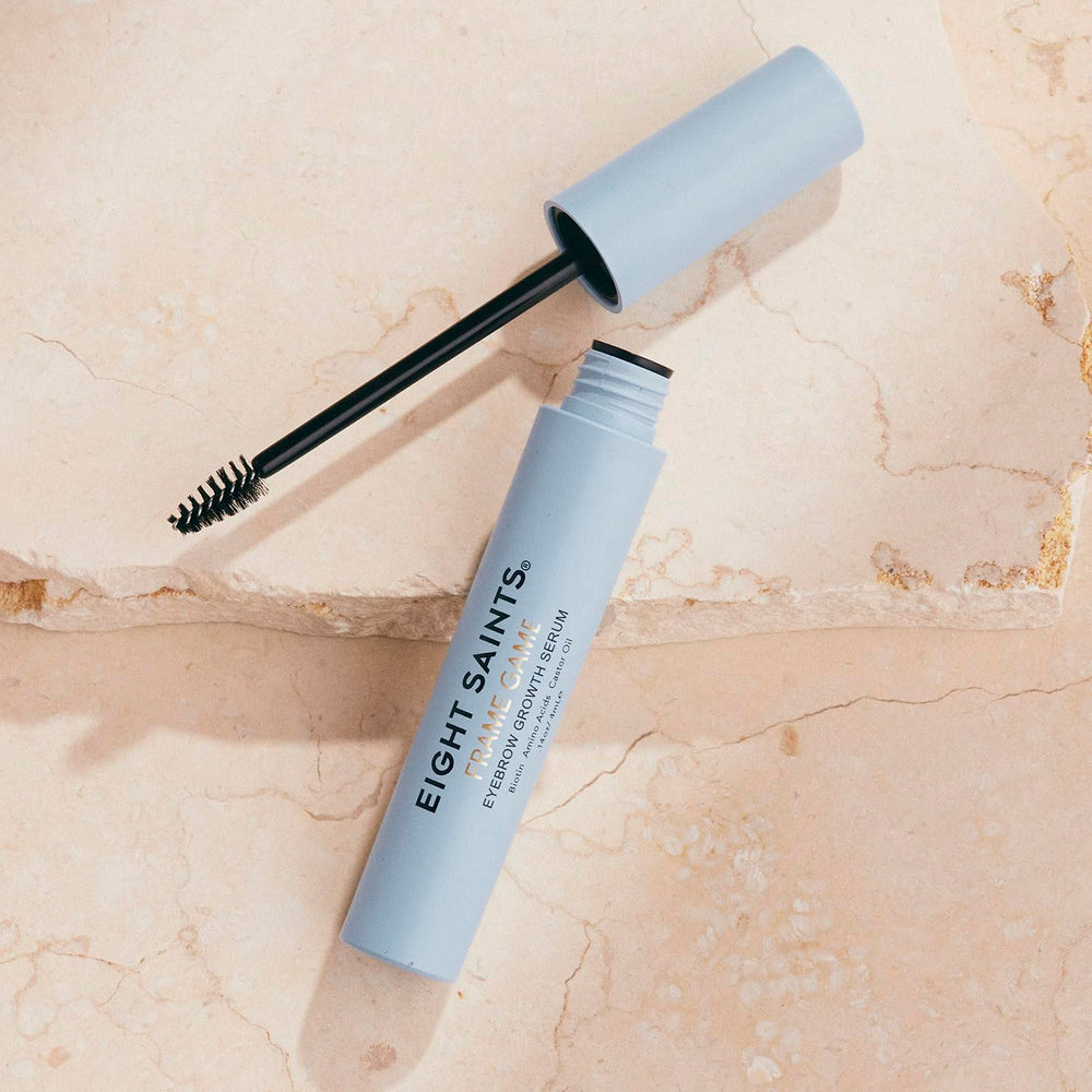 Eight Saints serum texture on hand highlighting lightweight, non-sticky hydration