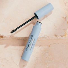 Eight Saints serum texture on hand highlighting lightweight, non-sticky hydration