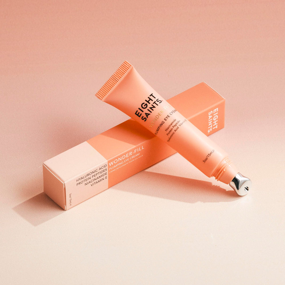 Eight Saints cream texture on fingertip, benefit: hydrating, non-greasy finish