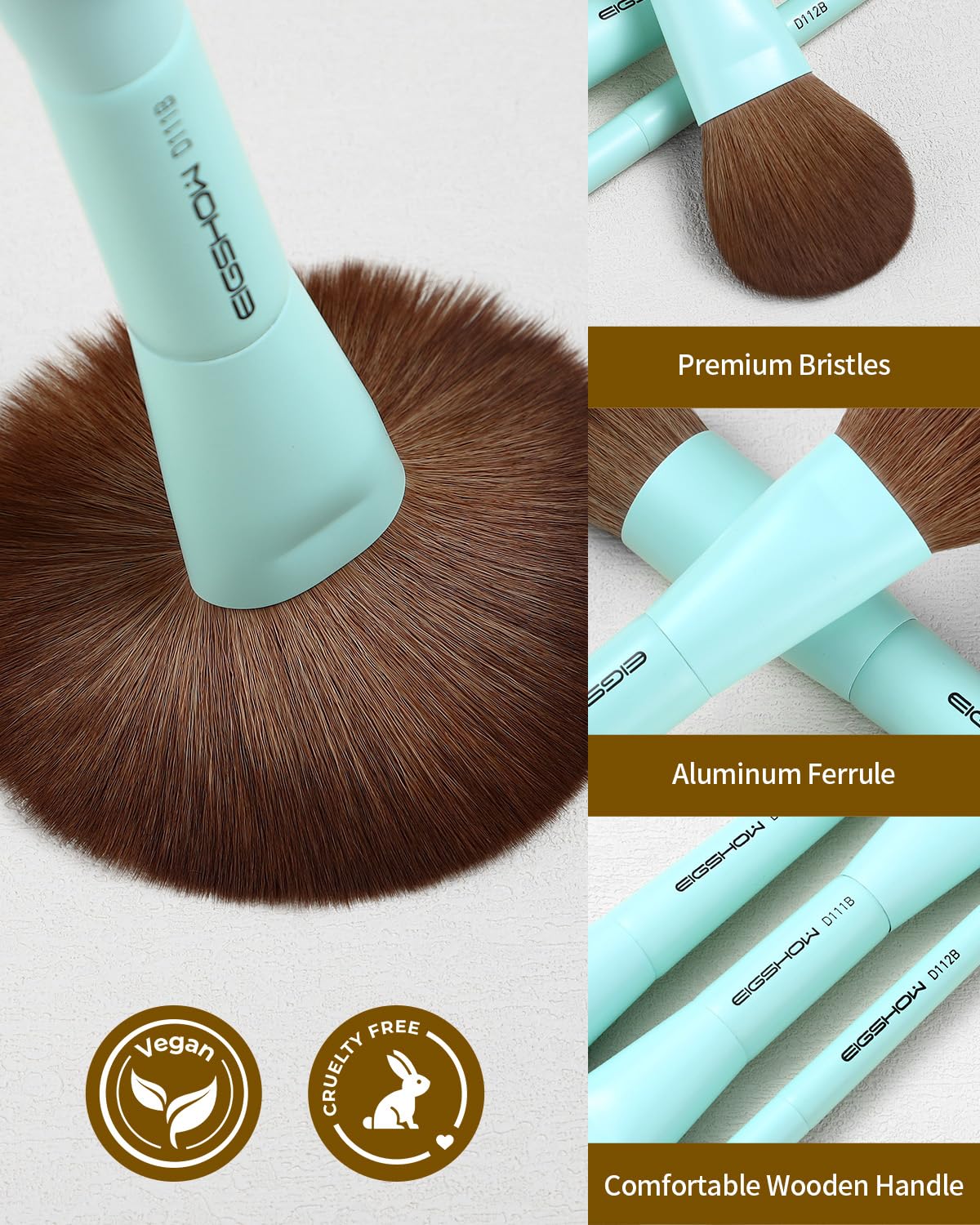 EIGSHOW contour and powder side sculpting cheekbones with blended results