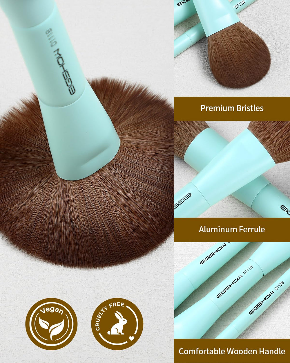 EIGSHOW contour and powder side sculpting cheekbones with blended results