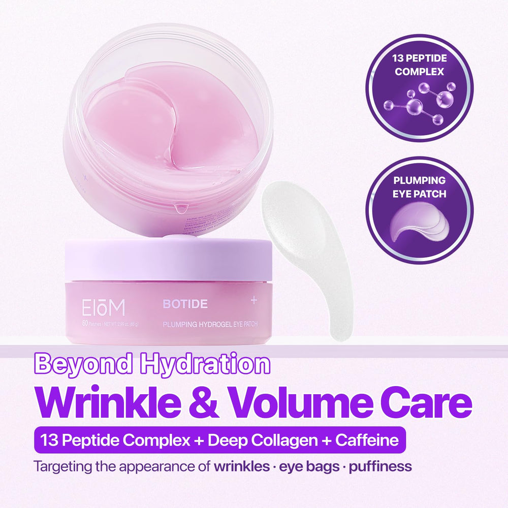 EIOM open jar with stacked hydrogel patches ready to use benefit
